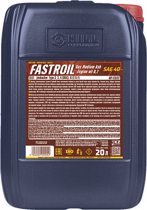 Fastroil Gas Medium Ash Engine oil 0,7 SAE 40 - 1